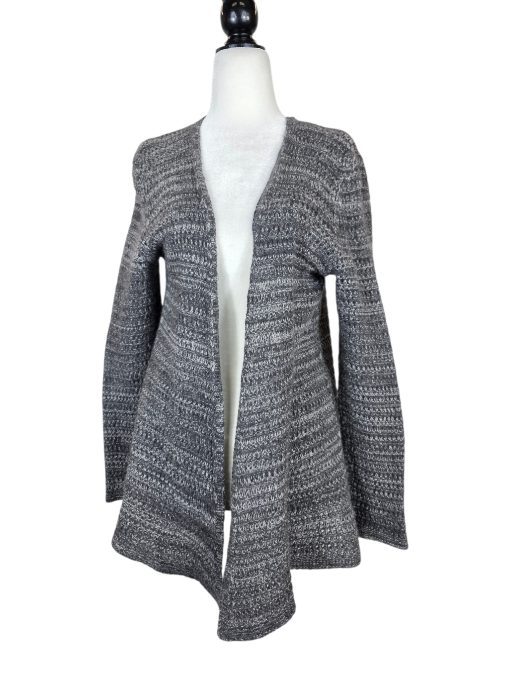 Lord & Taylor Knit Cashmere And Wool Open-Front Knit Cardigan